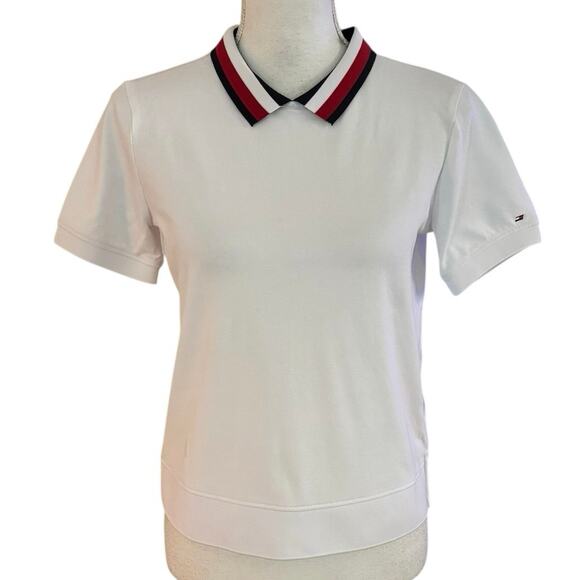 Tommy Hilfiger Size S Relaxed Fit Signature Collar Polo Shirt Tennis Pickleball - Picture 1 of 8